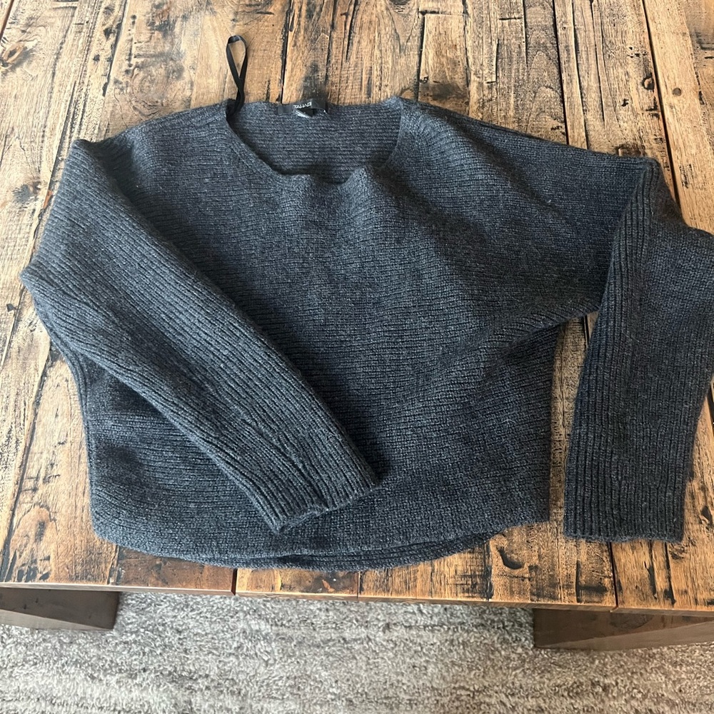 Tahari cropped wool sweater